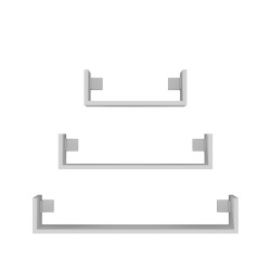 Topeshop MOBI 3P BIEL shelve Floating shelf Wall mounted Particle board White