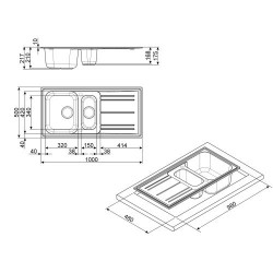 Valamu Smeg, 100 cm,...