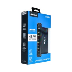 Laadija universaalne REBEL for Notebook/Laptop 45W/18-20V must