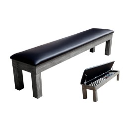 Seat Bench for Billiard Table Penelope II, Silver Mist