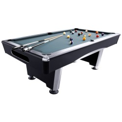 Billiard Table Dynamic Triumph, black, Pool, 8 ft., Simonis 860 powder blue
