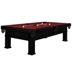 Billiard Table, Pool, Bern, 8 ft., Black, Simonis 760 red