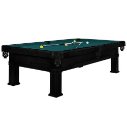 Billiard Table, Pool, Bern, 8 ft., Black, Simonis 860 blue green