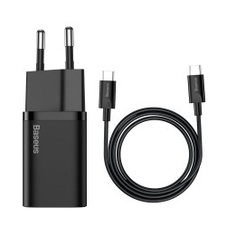 Laadija Baseus Super Si 25W USB-C + USB-C to USB-C cable 1.0m must TZCCSUP-L01