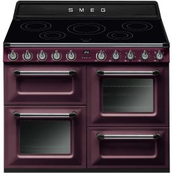 Elektripliit Smeg Victoria, 5 x induktsioon, 3 x elektriahi, aurupuhastus, 110 cm, veinipunane