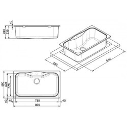 Valamu Smeg, 86 cm, pealt...