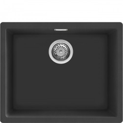 Valamu Smeg Quadra, alt monteeritav, 56 cm, käsitsi, graniit, must