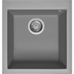 Valamu Smeg, 45 cm, Quadra, pealt paigaldatav, käsitsi, graniit, hall