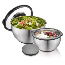 SET OF 2 BOWLS WITH LID...
