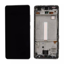 LCD ekraan Samsung A525 A52 4G/A526 A52 5G puuteekraani ja raamiga black OLED (real size)