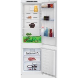 Külmik Beko, integreeritav, 177,5 cm, 185/69 l, 38 dB, elektrooniline juhtimine, NoFrost, valge