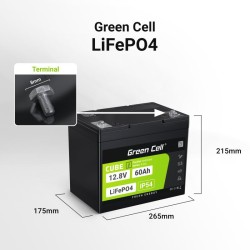 Green Cell LFPGC12V60AH UPS...