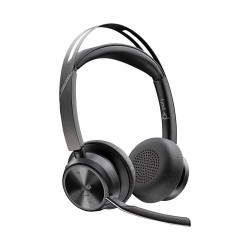 POLY Voyager Focus 2 Microsoft Teams Certified USB-C-C Headset +USB-C/A Adapter +Charging Stand