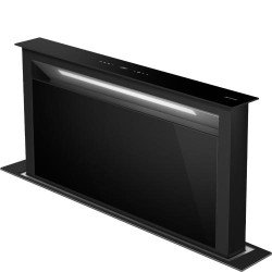 Tööpinna õhupuhastaja Smeg Linea, 90 cm, 720 m3/h, min 43 dB/max 68db, must harjatud teras/must klaas