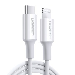Laadimisjuhe Ugreen US171 MFi USB-C to Lightning 3A 1.0m valge
