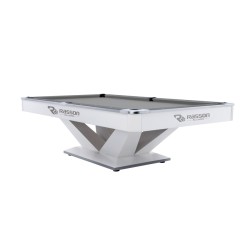Billiard Table, Pool, Rasson Victory II Plus, White, 8 ft., Simonis 760 grey