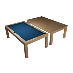 Pool Table / Dining Table, Mozart, 7 ft., oak, Club Cloth royal blue
