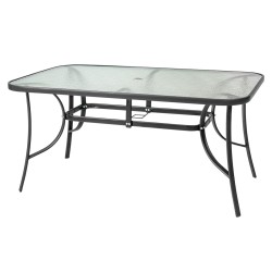 Garden table with glass top...