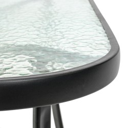 Garden table with glass top...