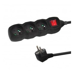 Esperanza ELK211K power extension 3 m 3 AC outlet(s) Indoor Black