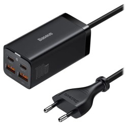 Laadija Baseus GaN3 Pro 2xType-C/2xUSB 100W must CCGP000101