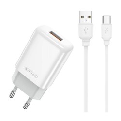 Laadija Jellico EU01 2.4A USB + Type-C valge
