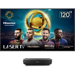 Hisense 120L9HA projection TV Ultra short throw projector 3000 ANSI lumens DLP UHD 4K (3840x2160) Black