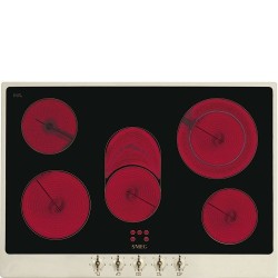 Pliidiplaat Smeg Colonial, 5 x Hilight, 72 cm, must/kreem raam