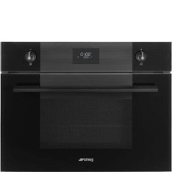 Kompakt mikro-kombiahi Smeg Linea, aurupuhastus, 40 l, must