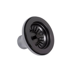 Korvsõelaga äravool Lira, ava 90 mm, ümar ülevool, iron black, PVD töötlus