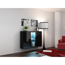 Cama Sideboard VIGO 90/120/38 black/black glossy