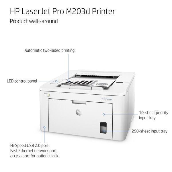 HP LaserJet Pro M203dw 1200...