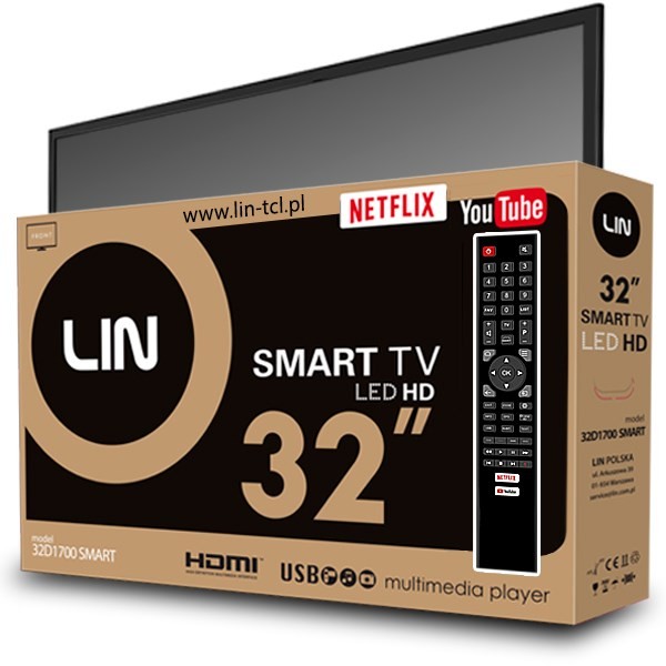 TV 32" LIN 32D1700 SMART HD...