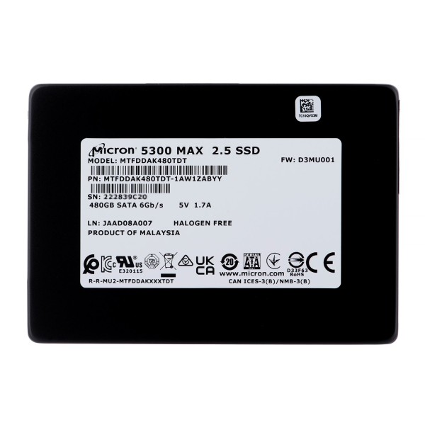 SSD Micron 5300 MAX 480GB...