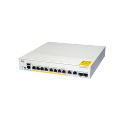 Cisco Catalyst 1000-8P-2G-L Network Switch, 8 Gigabit Ethernet (GbE) PoE+ Ports, 670W PoE Budget, two 1 G SFP/RJ-45 Combo Ports,