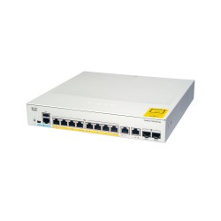 Cisco Catalyst 1000-8P-E-2G-L Network Switch, 8 Gigabit Ethernet (GbE) PoE+ Ports, 670W PoE Budget, two 1 G SFP/RJ-45 Combo Port