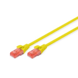 Digitus   CAT 6 U-UTP Patch cord, PVC AWG 26/7, Modular RJ45 (8/8) plug, 2 m, Yellow