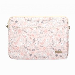 iLike   15-16 Inches Fabric Laptop Bag With Strap Flower Pink