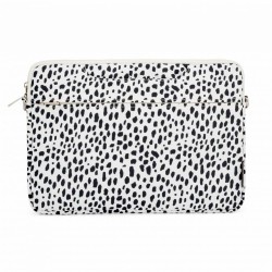 iLike   13-14 Inches Fabric Laptop Bag With Strap Leopard White