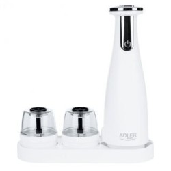 Adler   Electric Salt and pepper grinder AD 4449w 7 W, Housing material ABS plastic, Lithium, Matte White