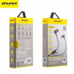 Awei   Magnetic Switch Wireless Sports Earphone AK4 Black