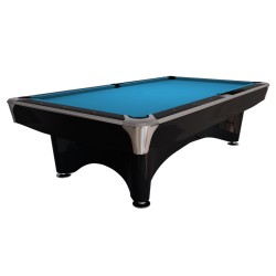 Billiard Table, Pool, Dynamic IV, Shining Black, 8 ft., Simonis 760 tournament blue