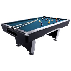 Billiard Table Dynamic Triumph, black, Pool, 8 ft., Simonis 760 royal blue