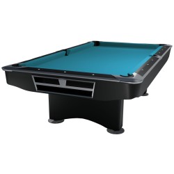 Billiard Table, Pool, Competition II, Black matt, 9 ft., Simonis 860 electric blue