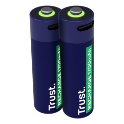 BATTERY RECH. LI-ION AA 1.5V/1700MAH USB-C 2P 25584 TRUST