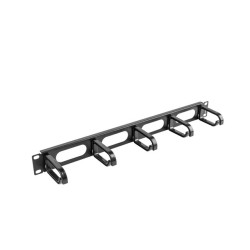 LANBERG CABLE ORGANISER 19" (1U, TYPE B, BLACK) AK-1205-B