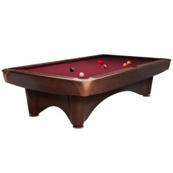 Billiard Table Dynamic III, brown, Pool, 9 ft., Simonis 760 burgundy