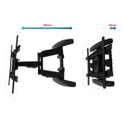 Esperanza ERW021 CRONOS 2.16 m (85") TV mount Black