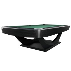 Billiard Table, Pool, Dynamic Axion, 9 ft., matt black, Simonis 860 yellow green