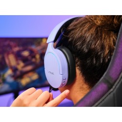 Trust GXT 491P FAYZO Headset Wired & Wireless Head-band Gaming USB Type-A Bluetooth Black, Purple